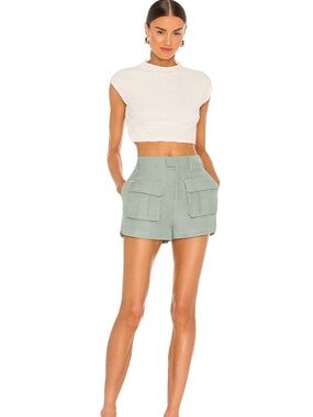 [Never Worn] L'Academie Cargo Shorts in Sage Green